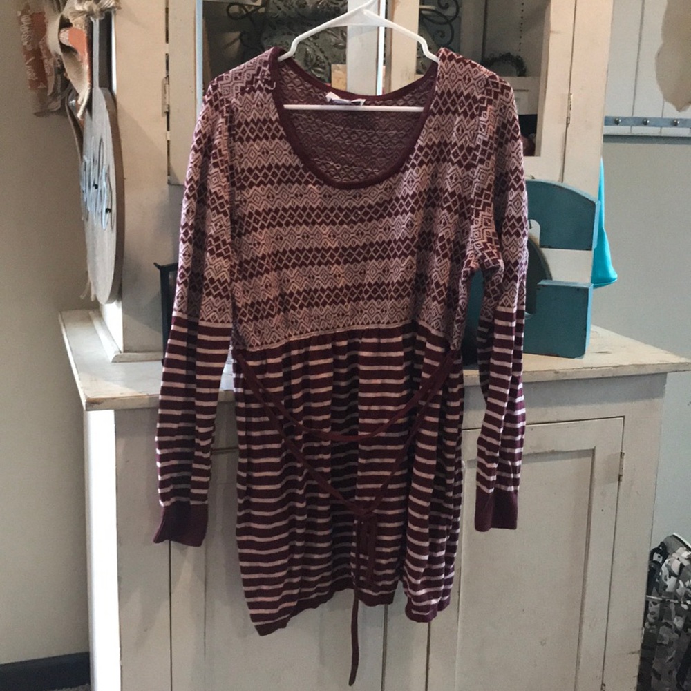 Beautiful maternity dress up sweater!